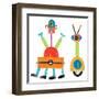 Robot Party Element VII-Melissa Averinos-Framed Art Print