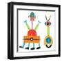 Robot Party Element VII-Melissa Averinos-Framed Art Print