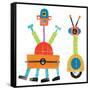 Robot Party Element VII-Melissa Averinos-Framed Stretched Canvas