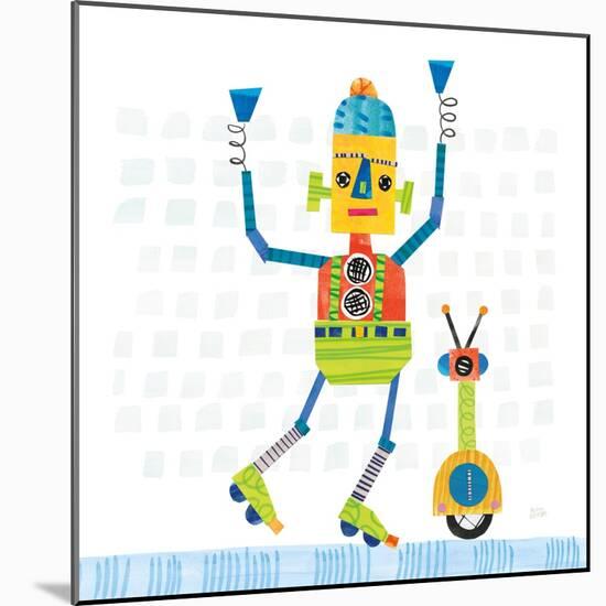 Robot Party I on Square Toys-Melissa Averinos-Mounted Art Print