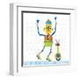 Robot Party I on Square Toys-Melissa Averinos-Framed Art Print