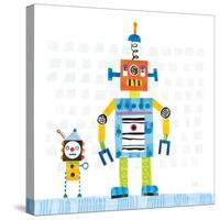 Robot Party II on Square Toys-Melissa Averinos-Stretched Canvas