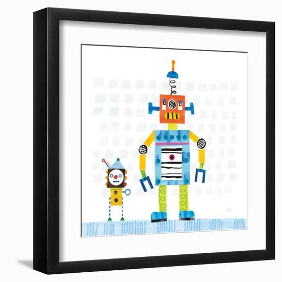 Robot Party II on Square Toys-Melissa Averinos-Framed Art Print