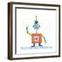 Robot Party III on Squares-Melissa Averinos-Framed Art Print