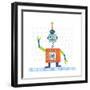 Robot Party III on Squares-Melissa Averinos-Framed Art Print