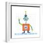 Robot Party III on Squares-Melissa Averinos-Framed Art Print