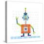 Robot Party III on Squares-Melissa Averinos-Stretched Canvas