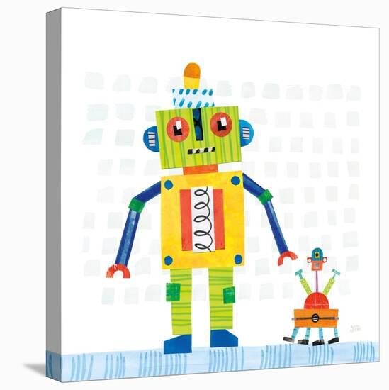 Robot Party IV on Square Toys-Melissa Averinos-Stretched Canvas