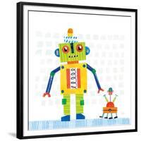 Robot Party IV on Square Toys-Melissa Averinos-Framed Premium Giclee Print