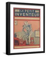 Robot Servant Polishing Shoes-null-Framed Art Print