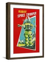 Robot Space Trooper-null-Framed Art Print