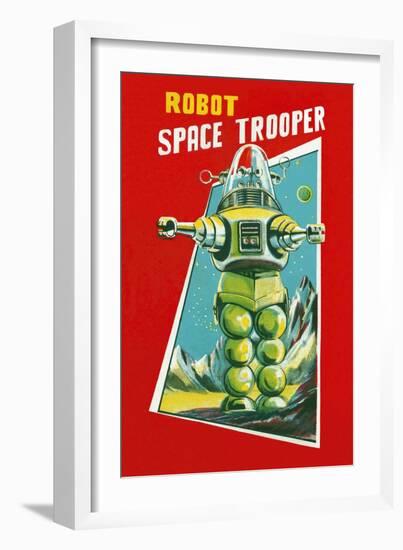 Robot Space Trooper-null-Framed Art Print