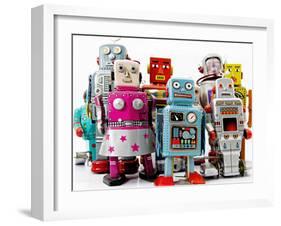 Robot Toys-davinci-Framed Art Print