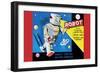 Robot with Flashing Lighted Eyes-null-Framed Art Print