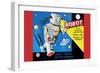 Robot with Flashing Lighted Eyes-null-Framed Art Print