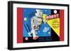 Robot with Flashing Lighted Eyes-null-Framed Art Print