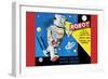 Robot with Flashing Lighted Eyes-null-Framed Art Print