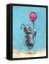 Robot with Red Balloon-Craig Snodgrass-Framed Stretched Canvas