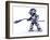 Robot with Rj45 Network Cable-kjpargeter-Framed Art Print