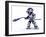 Robot with Rj45 Network Cable-kjpargeter-Framed Art Print