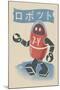 Robot - Woodblock Print-Lantern Press-Mounted Art Print