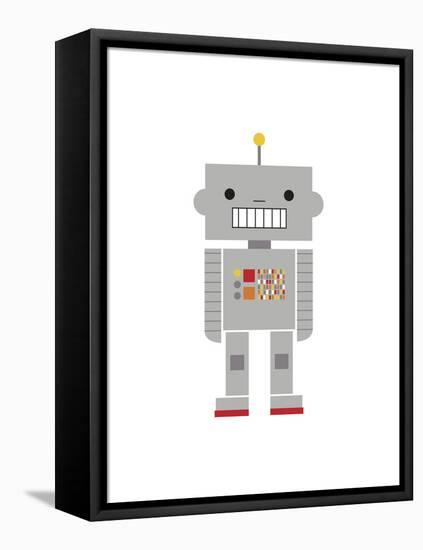 Robot-Dicky Bird-Framed Stretched Canvas