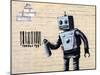 Robot-Banksy-Mounted Premium Giclee Print