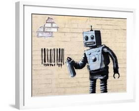 Robot-Banksy-Framed Giclee Print