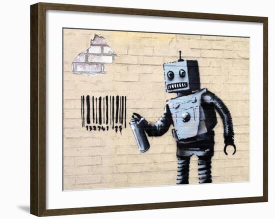 Robot-Banksy-Framed Giclee Print