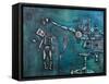 Robot-Mario Persico-Framed Stretched Canvas