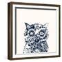 Robotic Owl Head.-RYGER-Framed Art Print