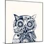 Robotic Owl Head.-RYGER-Mounted Art Print