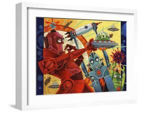 Robotic Uprising-David Galchutt-Framed Giclee Print
