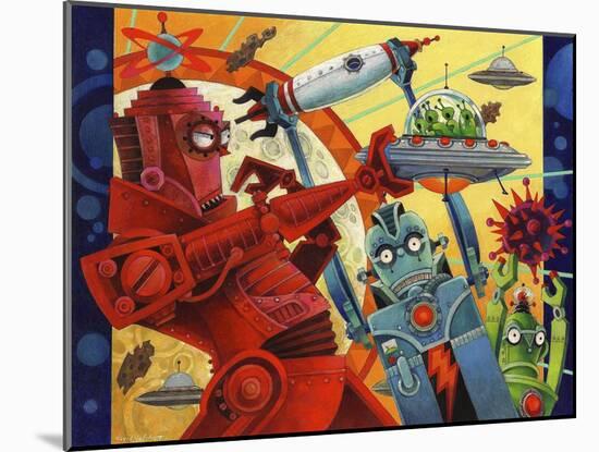 Robotic Uprising-David Galchutt-Mounted Giclee Print