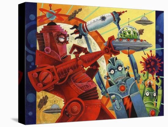 Robotic Uprising-David Galchutt-Stretched Canvas