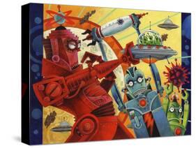 Robotic Uprising-David Galchutt-Stretched Canvas