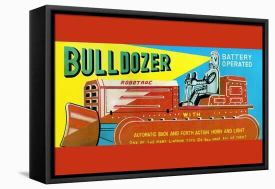 Robotrac Bulldozer-null-Framed Stretched Canvas