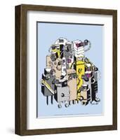 Robots 2-Ghica Popa-Framed Art Print