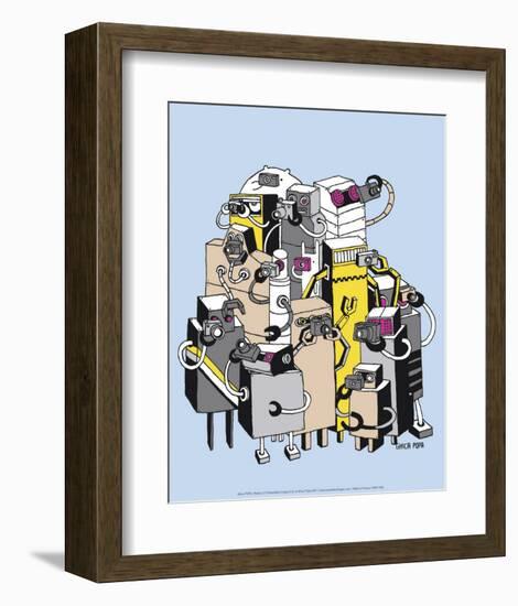 Robots 2-Ghica Popa-Framed Art Print