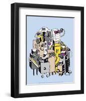 Robots 2-Ghica Popa-Framed Art Print