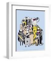 Robots 2-Ghica Popa-Framed Art Print