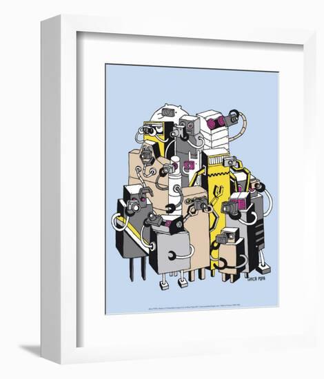 Robots 2-Ghica Popa-Framed Art Print