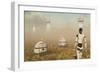 Robots and Machines Mining an Alien World-null-Framed Premium Giclee Print
