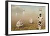 Robots and Machines Mining an Alien World-null-Framed Art Print