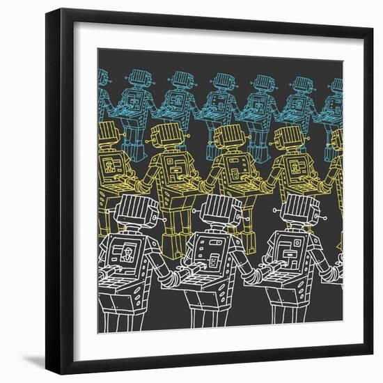 Robots and Personal Computer-JoeBakal-Framed Art Print