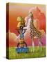 Robots On Safari-Cindy Thornton-Stretched Canvas