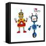 Robots-Wendy Edelson-Framed Stretched Canvas