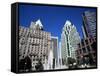 Robson Square, Vancouver, British Columbia, Canada-Hans Peter Merten-Framed Stretched Canvas