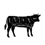 Scheme of Beef Cuts for Steak and Roast-robuart-Stretched Canvas