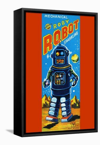 Roby Robot-null-Framed Stretched Canvas